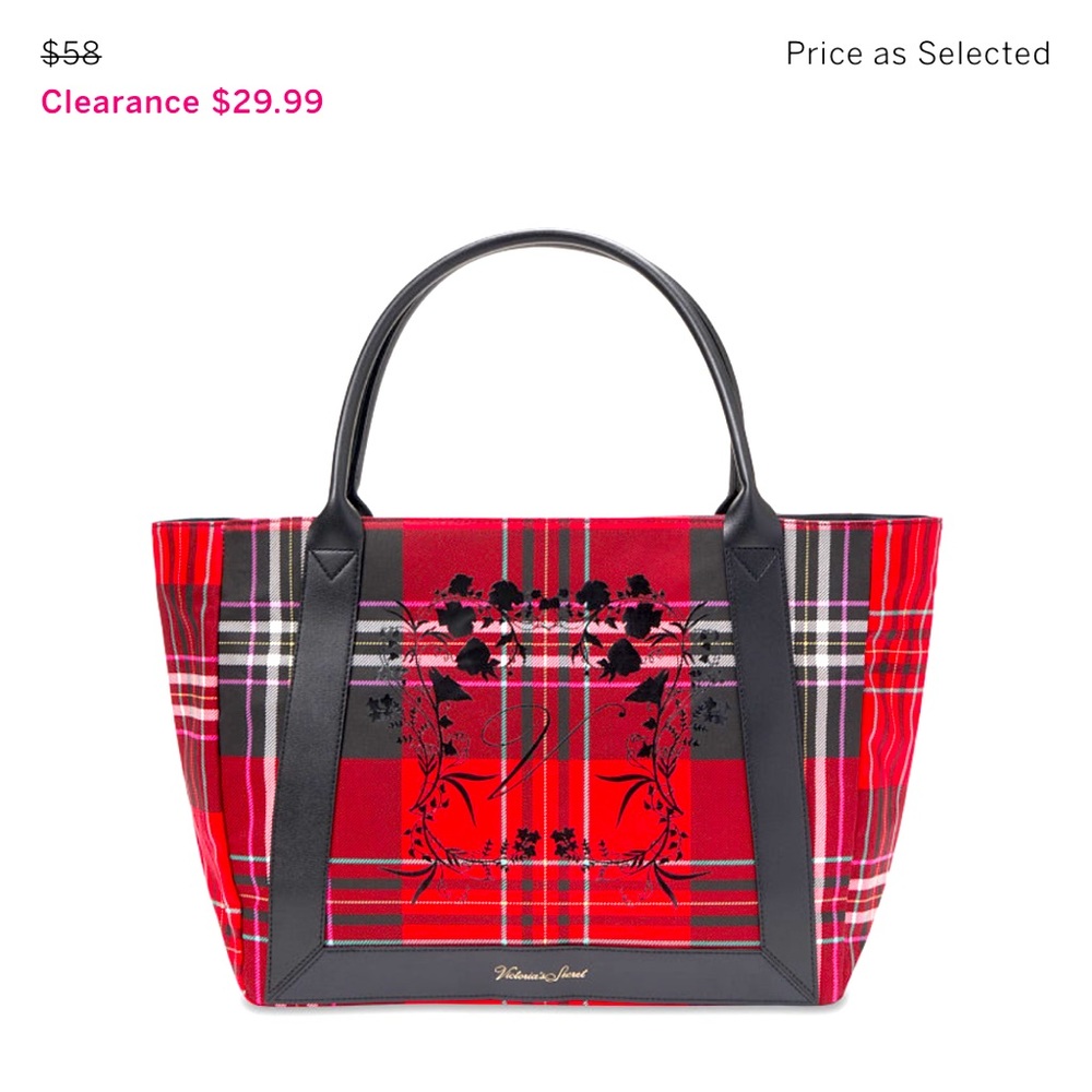Victoria’s Secret Plaid Red Tote Bag 2020 Limited Edition